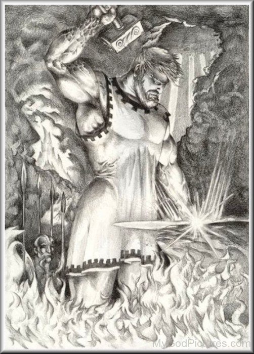 Drawing Of Hephaestus-UM902