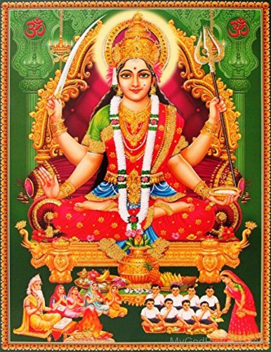 Frame Image Of Goddess Santoshi-bv901