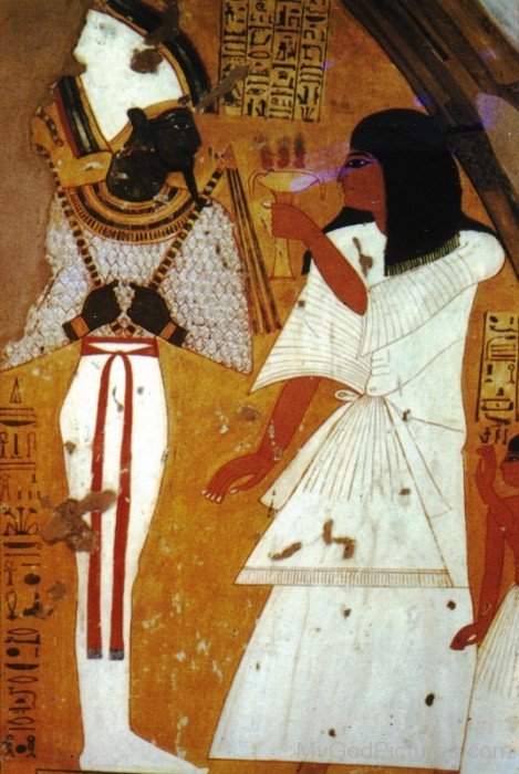 God Osiris And Nefertari-re311
