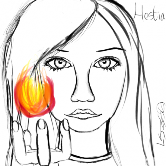Goddess Hestia Sketch-yn606