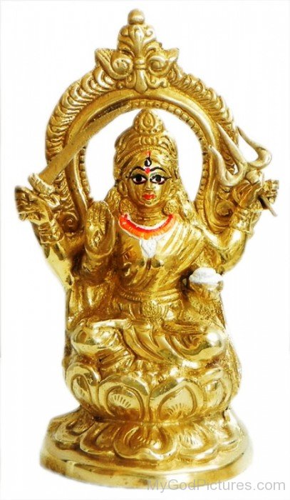 Goddess Santoshi Golden Statue-bv902