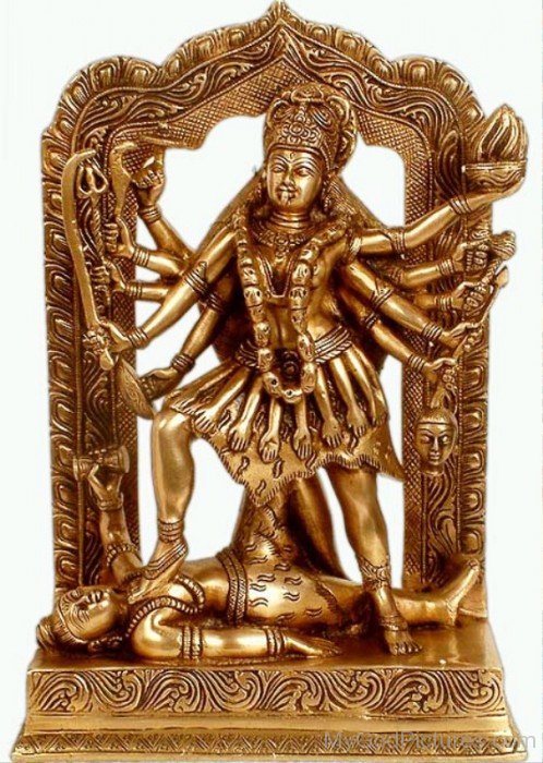 Golden Statue Of Goddess Mahakali-gm806