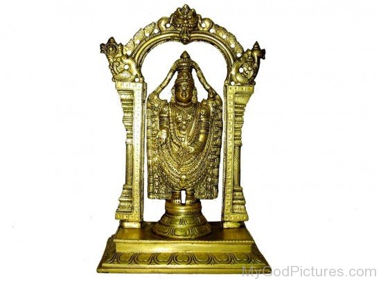 Golden Statue Of Lord Venkateswara-fd304