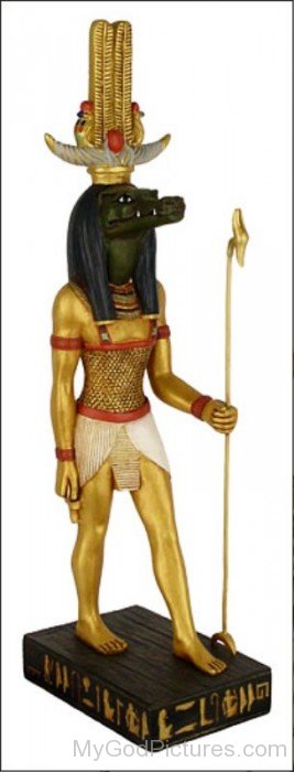 Golden Statue Of Sobek-vb509