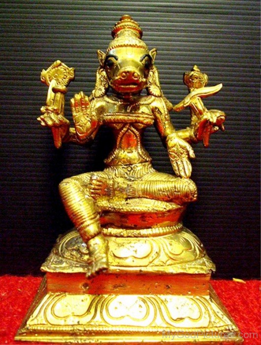 Golden Statue Of Varahi-fd308