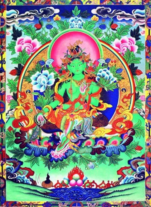 Green Tara Goddess Image-gb3419