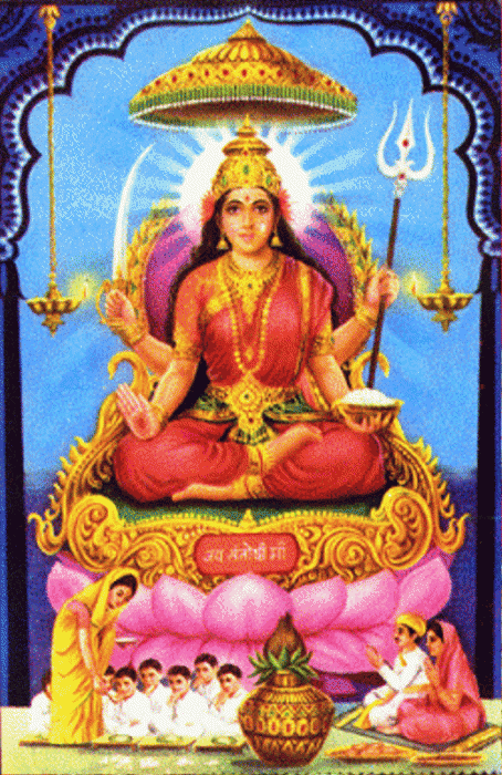 Image Of Goddess Santoshi-bv906