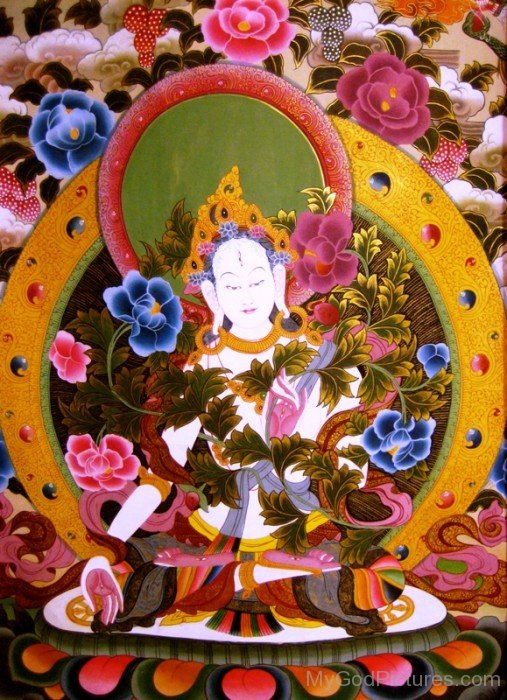 Image Of Goddess White Tara-gb3422