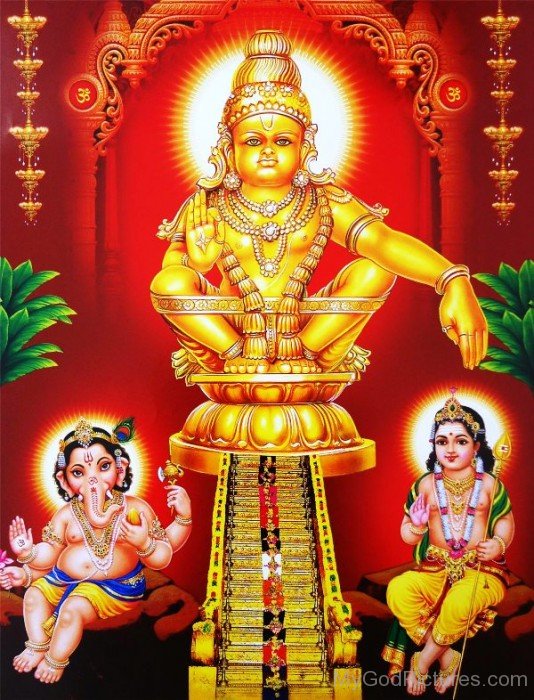 Lord Ayyappan,Vinayar And Murugar-lp910