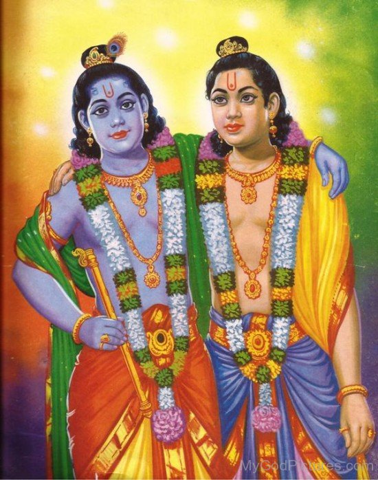 Lord Balarama And Lord Krishna-fb514