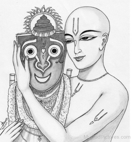 Lord Chaitanya With Jagannath-we209