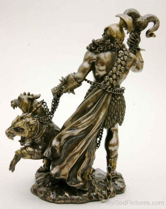 Metalic Statue Of Hades-hj74