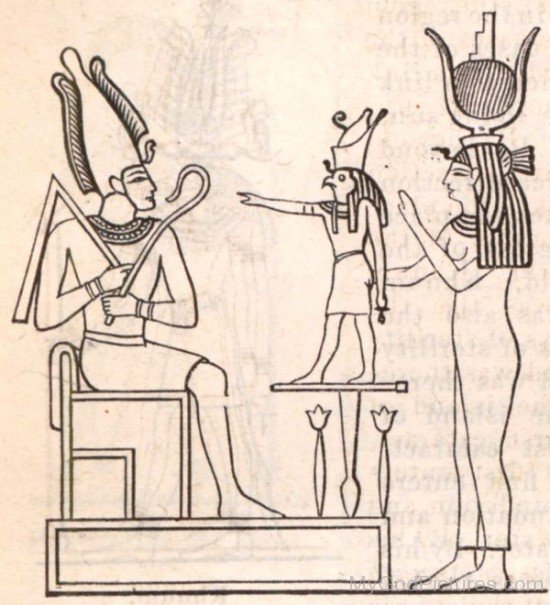 Osiris,Horus And Isis-re326