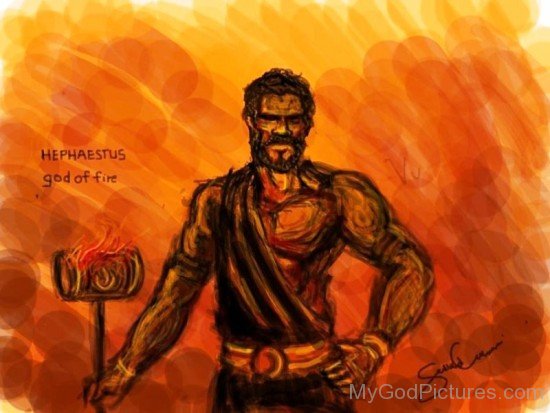 Painting Of God Hephaestus-UM916