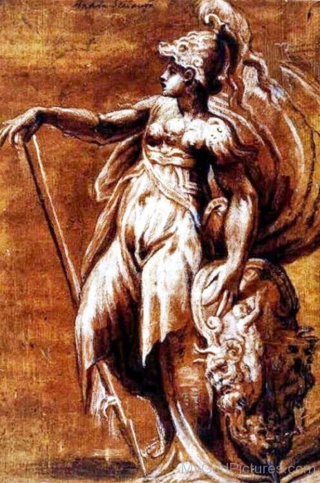 Painting Of Goddess Bellona-df811