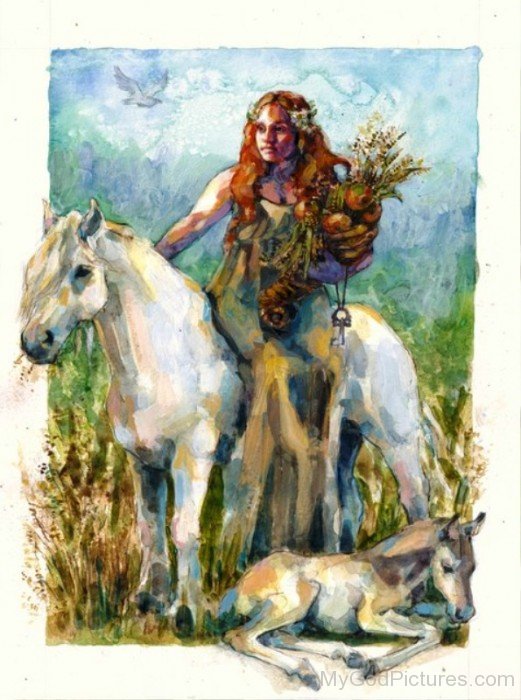 Painting Of Goddess Epona-fd513