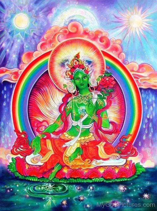 Picture Of Goddess Green Tara-gb3427