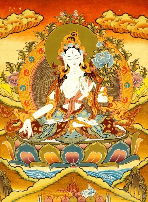 Picture Of Goddess White Tara-gb3429