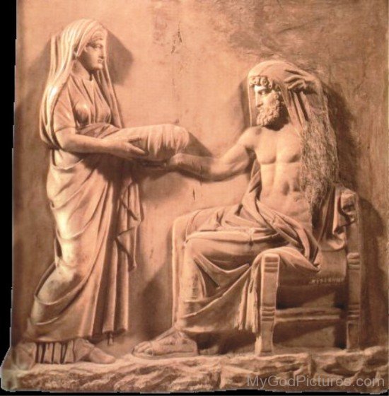 Sculpture Of Rhea And Chronus-uj314