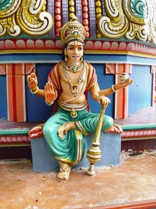 Sitting Statue Of Brhaspati-fr315