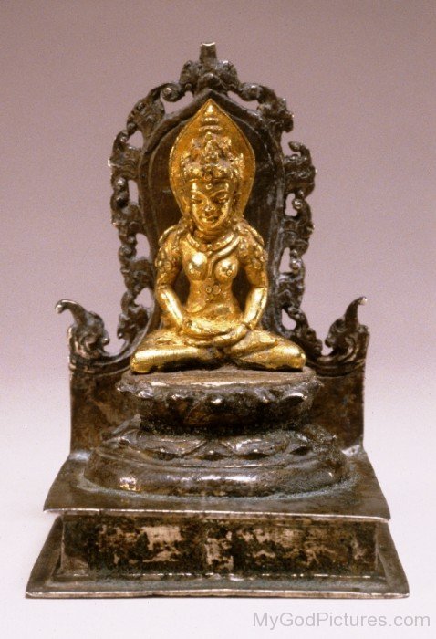 Sitting Statue Of Goddess Tara-gb3431