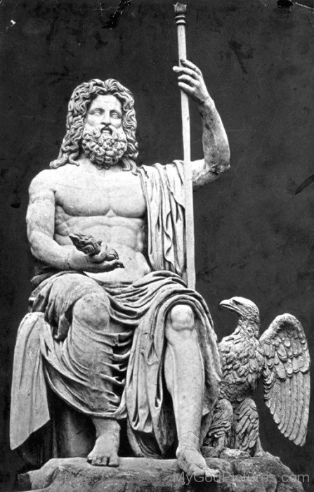 Sitting Statue Of Zeus-tb612