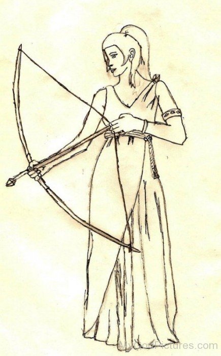 Sketch Of Artemis-ds423