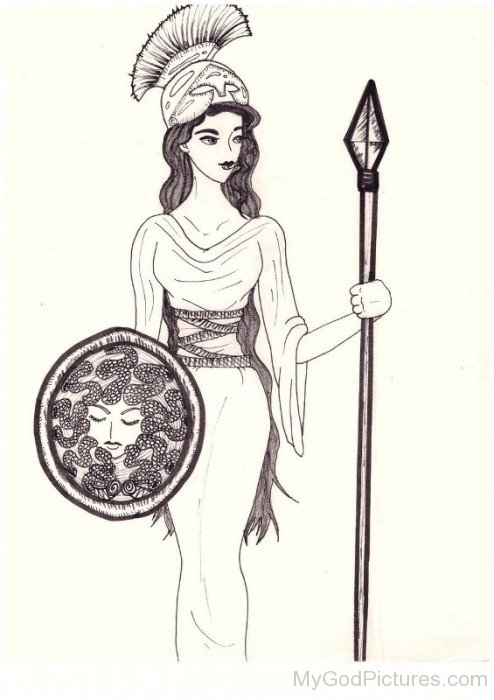 Sketch Of Athena - God Pictures