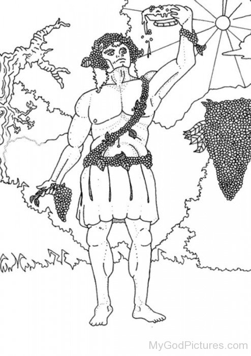Sketch Of God Dionysus-wd313