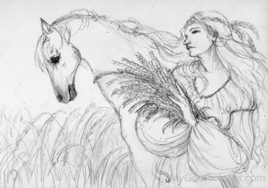 Sketch Of Goddess Epona-fd518