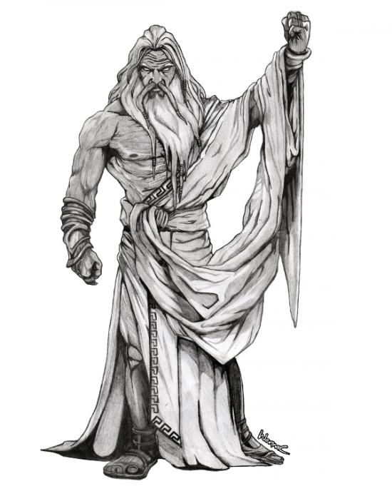 Sketch Of Zeus God-tb613