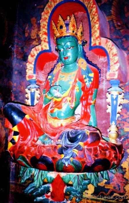 Statue Of Green Tara-gb3433