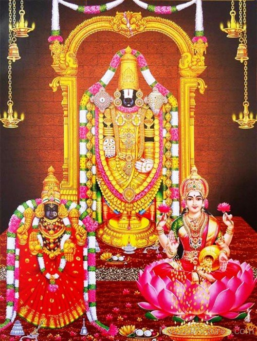 Swami Venkateswara With Tirupathi And Lakshmi-fd322