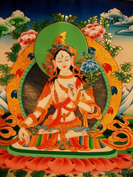 White Tara Goddess Image-gb3436