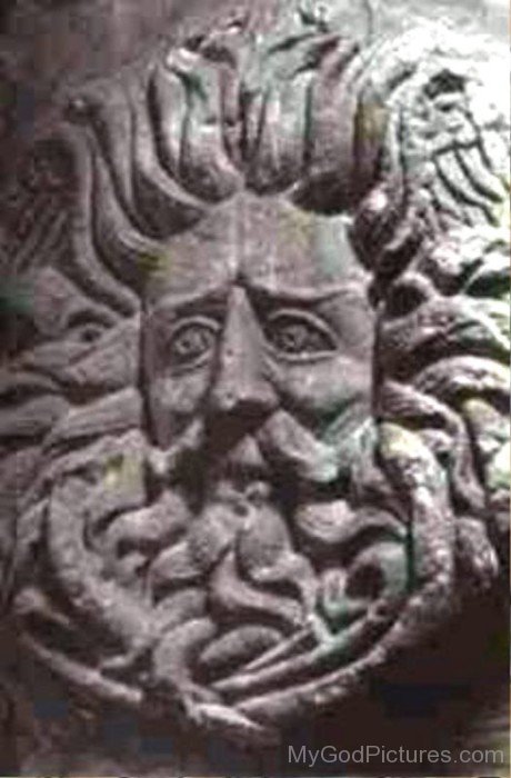 Face Sculpture Of God Dagda-qol812