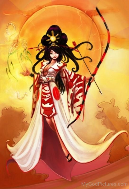 Amaterasu Holding Her Bow-lmn6703