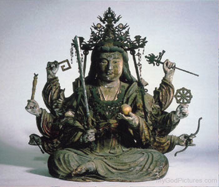 Bronze Statue Of Benzaiten-ur405