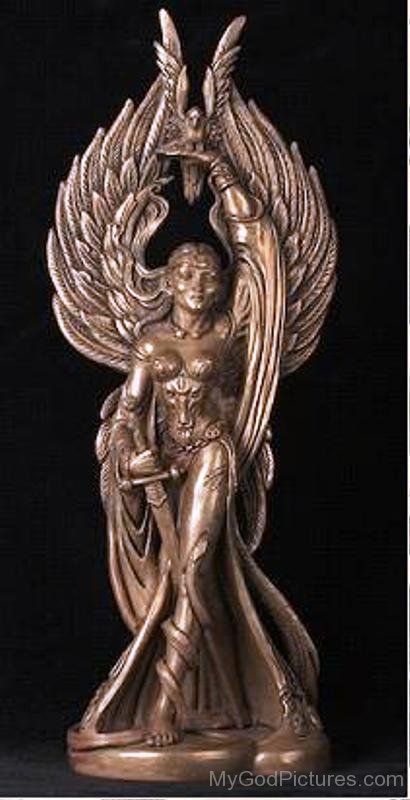 Bronze Statue Of Goddess Morrigan-ekd302