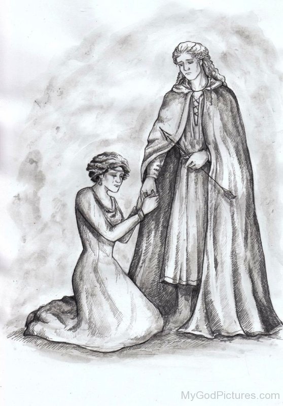 Frigg Holding Balder's Hand-tbd4308