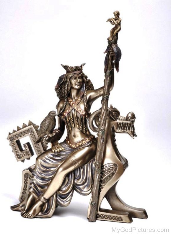 Goddess Frigg Bronze Statue-tbd6716