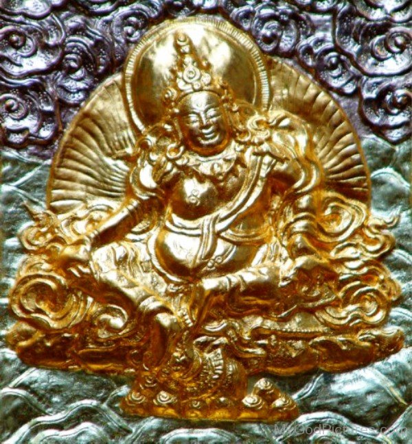 Golden Sculpture Of Vaisravana-gss204