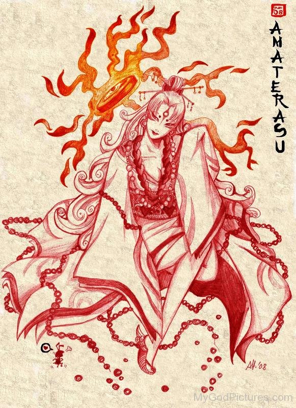 Painting Of Goddess Amaterasu-lmn6719