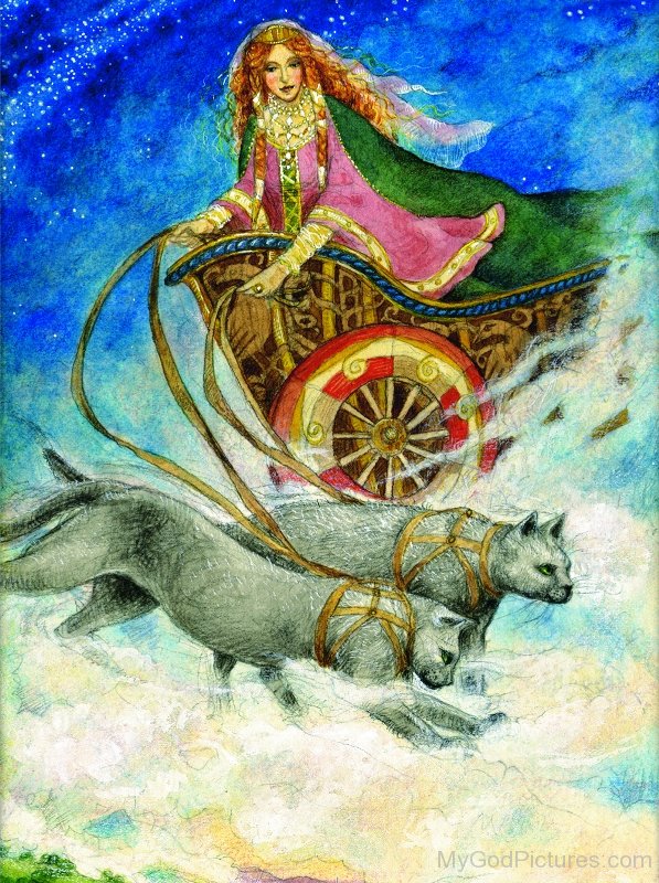 Painting Of Goddess Freyja-peh827