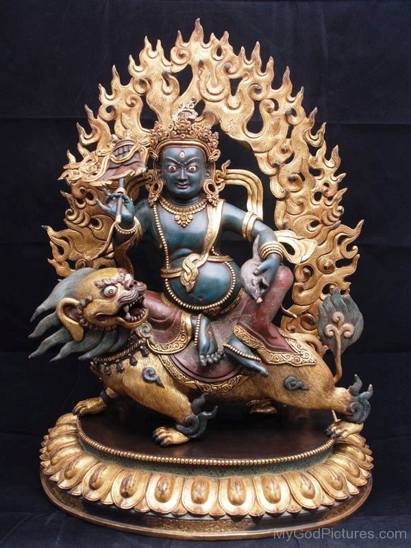Sitting Statue Of Vaisravana-gss210