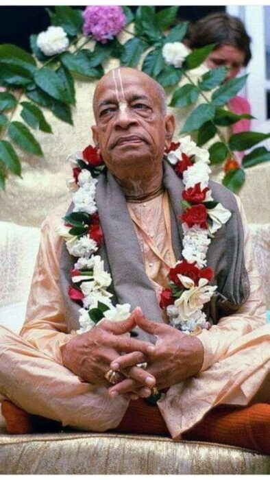 A. C. Bhaktivedanta Swami in satsang